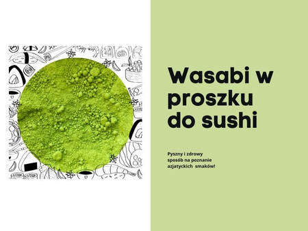 Wasabi w proszku instant do sushi przyprawa ostry chrzan powder 25g