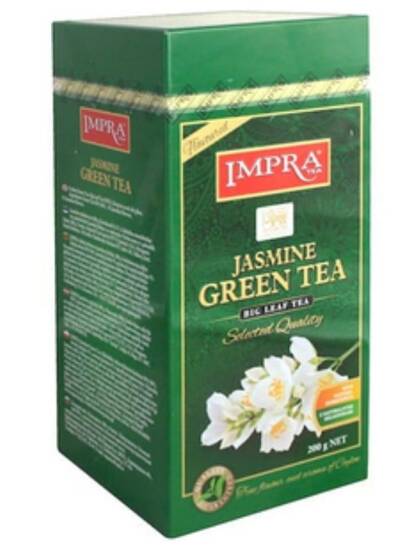 Herbata Zielona z Jaśminem Liściasta OPE z Sri Lanki w Puszce na Prezent Impra 200g