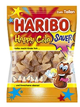 Haribo Happy Cola Kwaśne Buteleczki Sauer Oryginalne Niemieckie 175g